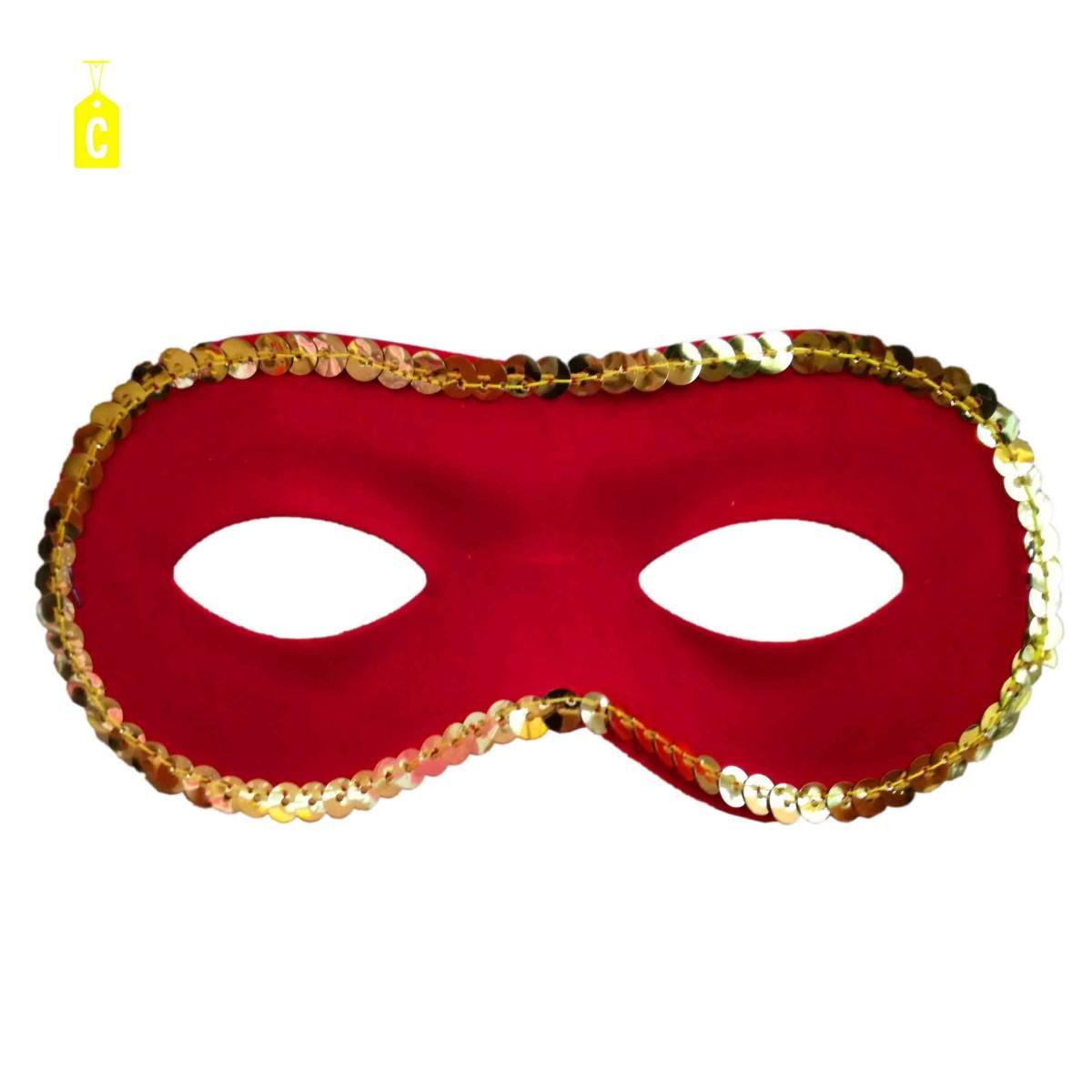 Maschera Viso Farfalla Scamosciata con Paillettes 5 Colori |Carnival Toys