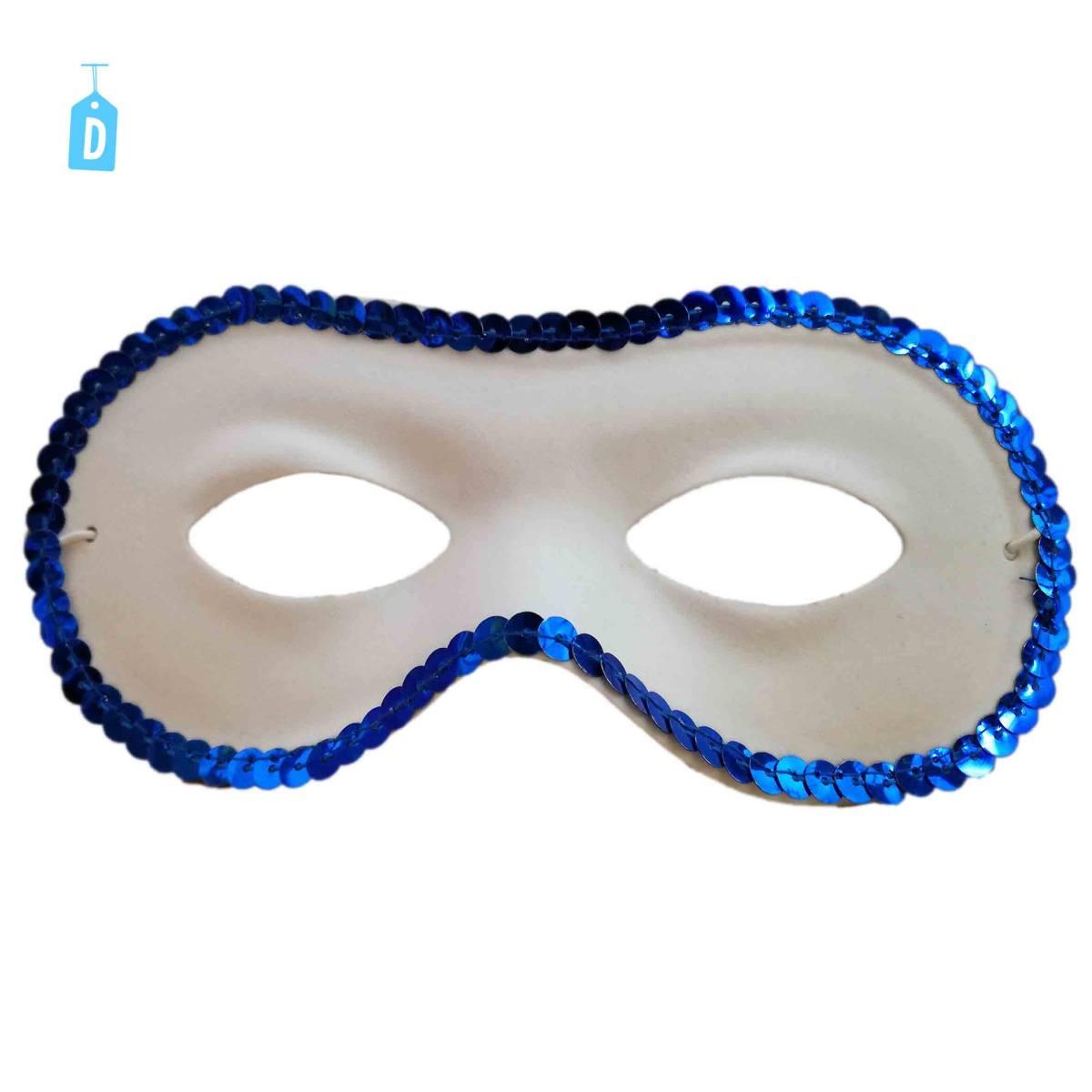 Maschera Viso Farfalla Scamosciata con Paillettes 5 Colori |Carnival Toys