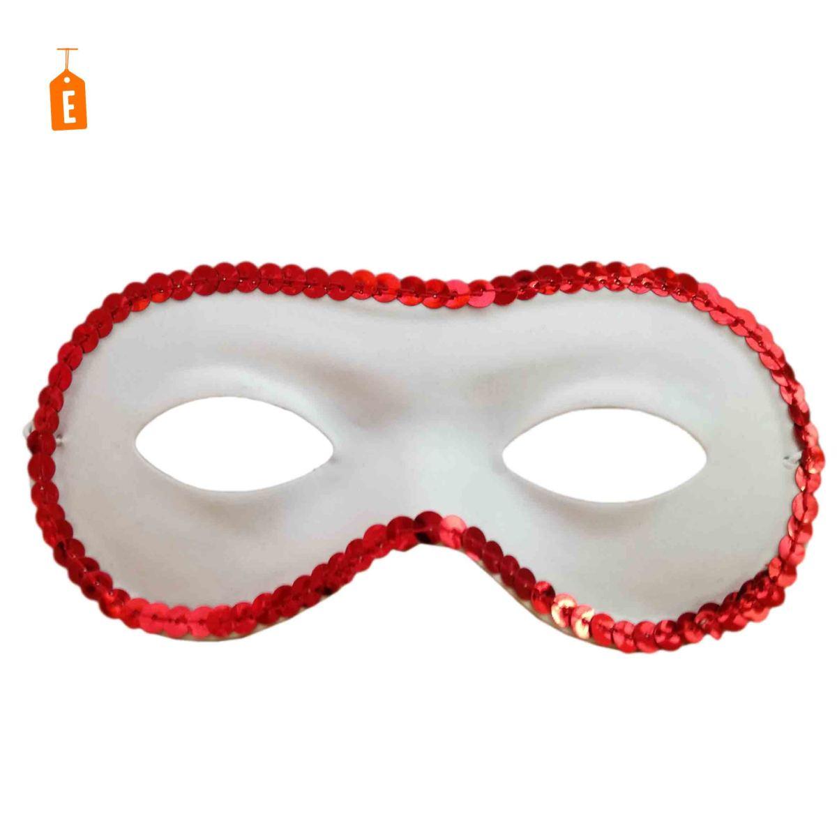 Maschera Viso Farfalla Scamosciata con Paillettes 5 Colori |Carnival Toys