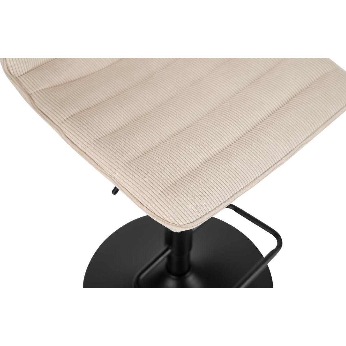 Sgabello Bar High Bianco cm.43x49,5x85,5-107Seduta cm.61-82,5 |Mauro Ferretti