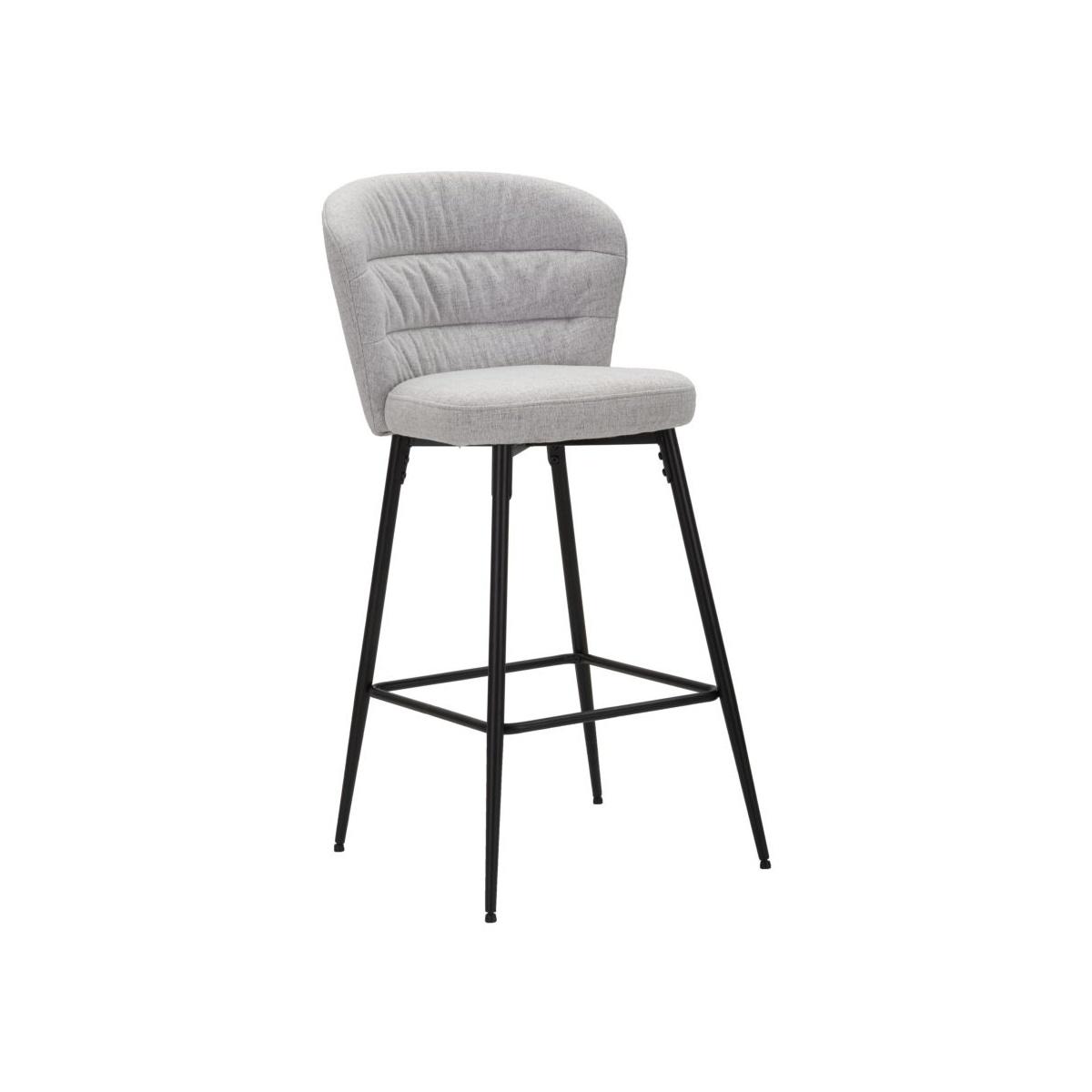 Sgabello Bar Losanna Grigio Set 2 Pz cm.52x59x108 |Mauro Ferretti