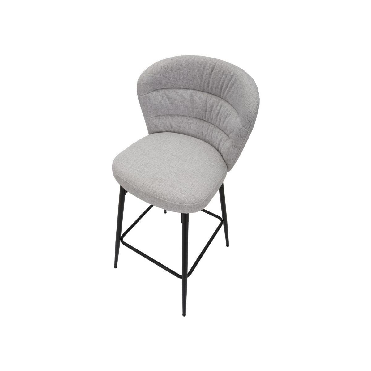 Sgabello Bar Losanna Grigio Set 2 Pz cm.52x59x108 |Mauro Ferretti