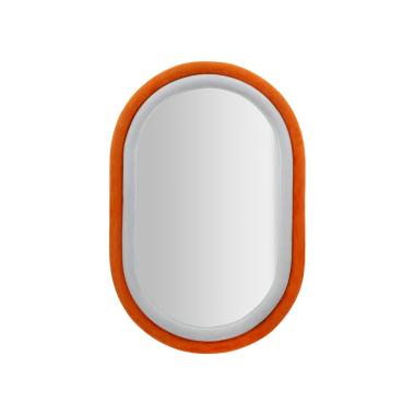 Specchio Da Muro Antony Velluto Arancio Mix cm.60x4x90 |Mauro Ferretti