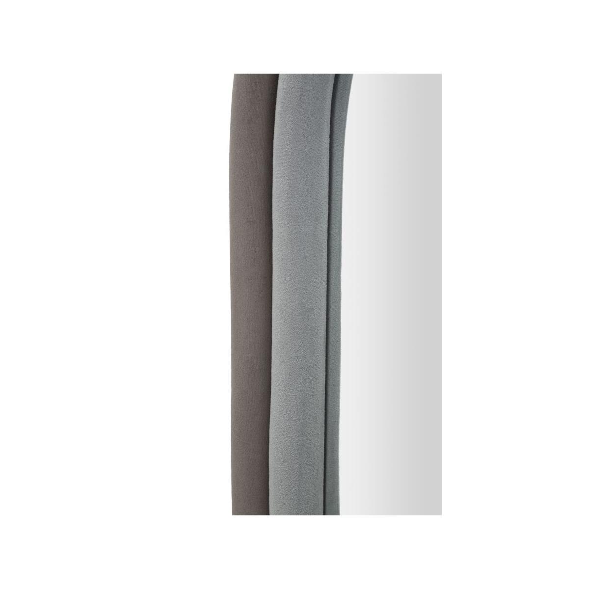 Specchio Da Muro Antony Velluto Grigio Mix cm.60x4x90 |Mauro Ferretti
