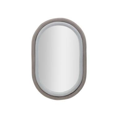 Specchio Da Muro Antony Velluto Grigio Mix cm.60x4x90 |Mauro Ferretti