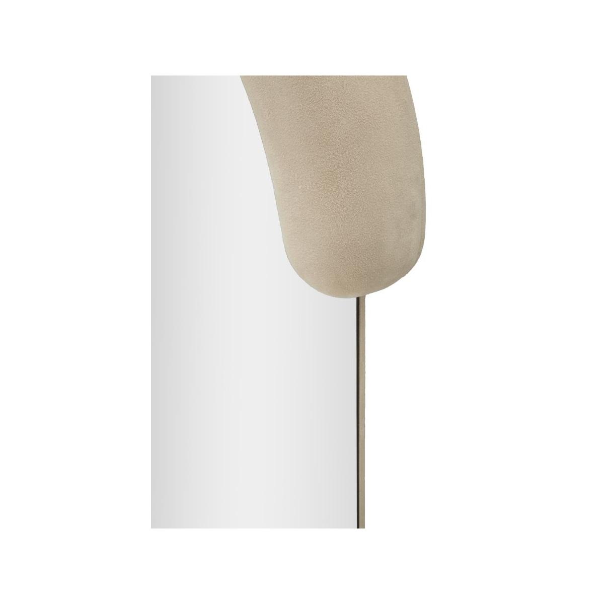 Specchio Da Muro Chantal Velluto Crema cm.60x7x160 Misura Specchio cm.45x140 |Mauro Ferretti