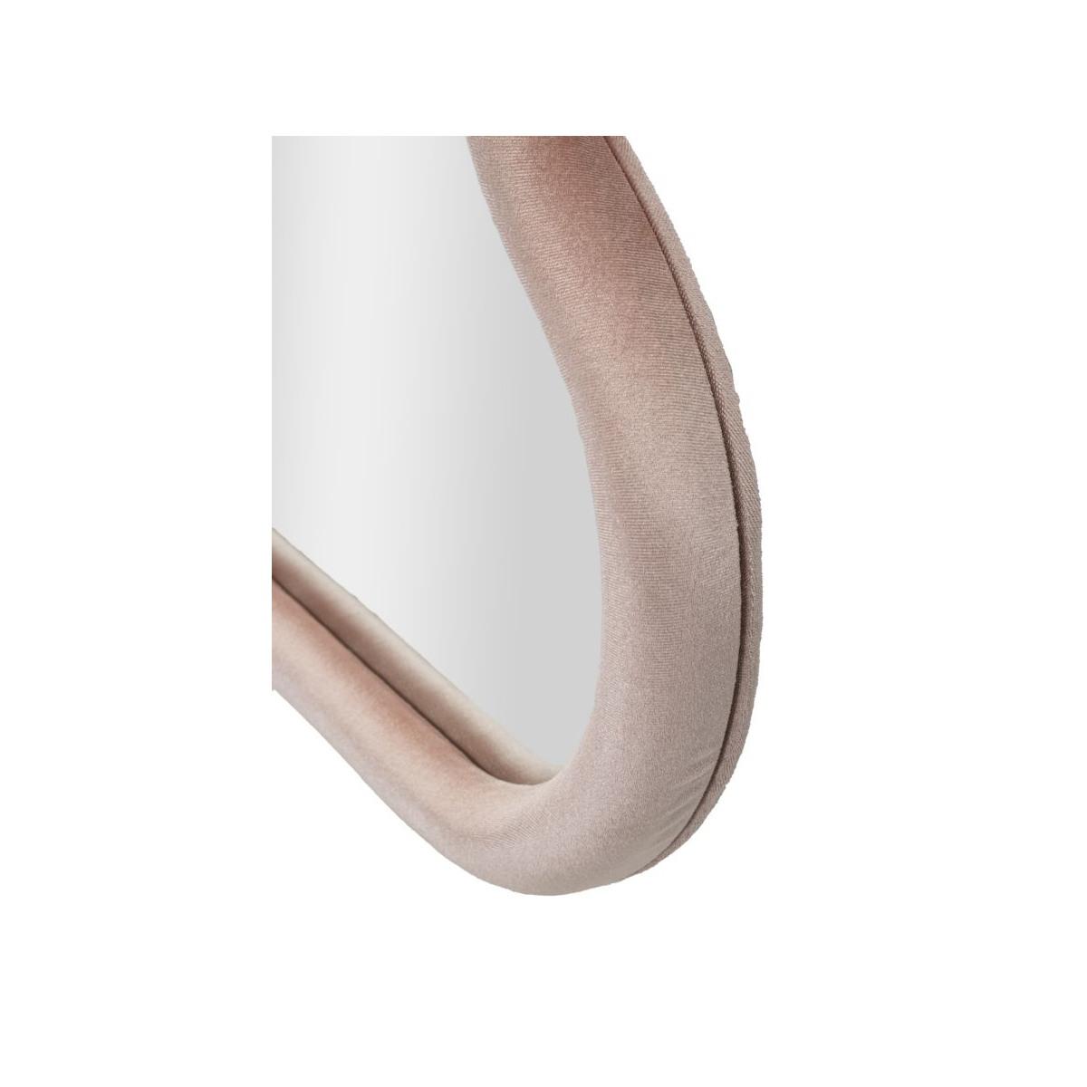 Specchio Da Muro Cloud Velluto Rosa cm.90x4x60 Misura Specchio cm.82x52 |Mauro Ferretti