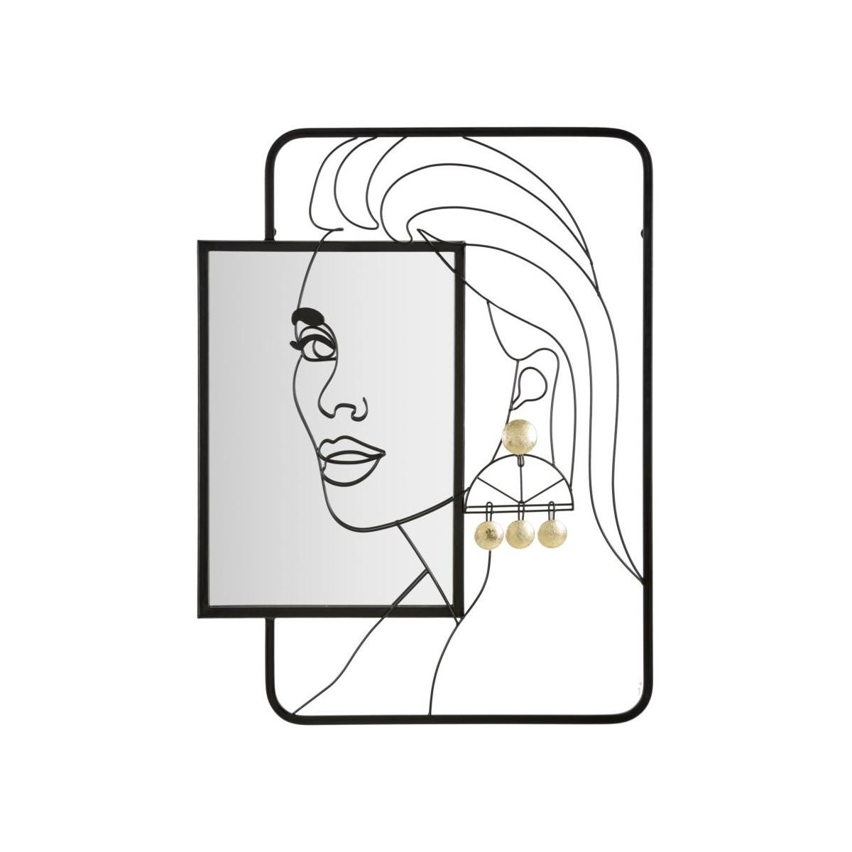 Specchio Da Muro Eleonor cm.64,8x3,8x85 Misura Specchio cm.35x50 |Mauro Ferretti