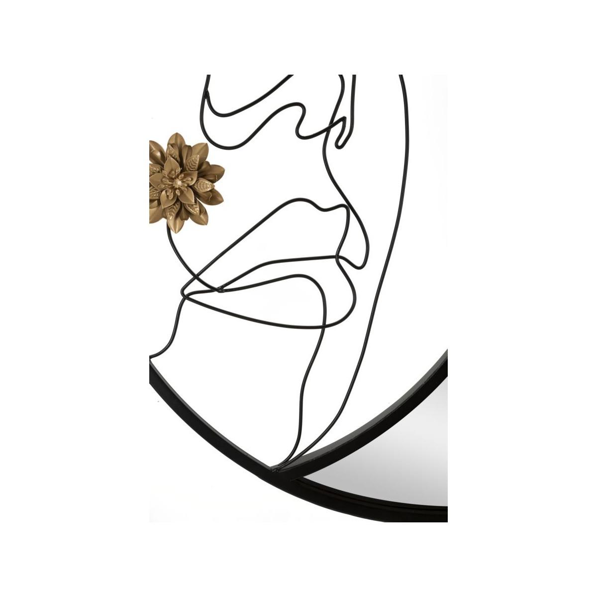 Specchio Da Muro Melly cm.Ø80x3,8 Misura Specchio cm.27x76 |Mauro Ferretti