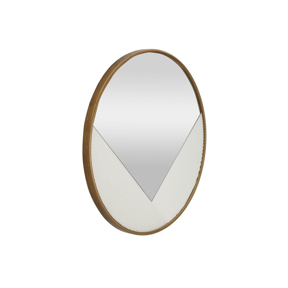 Specchio Da Muro Tolosa cm.Ø80x4 Misura Specchio cm.73x64 |Mauro Ferretti