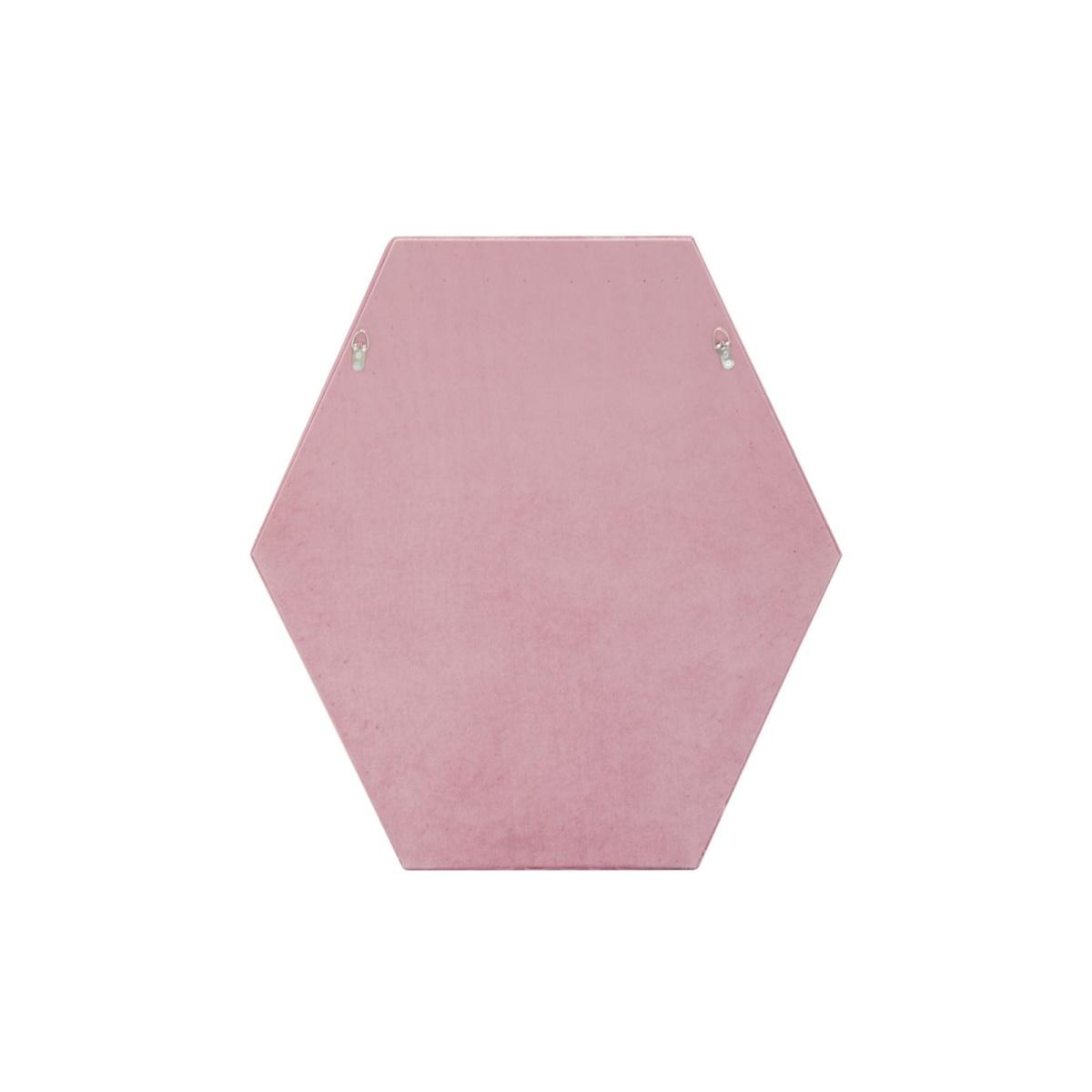 Specchio Da Muro Tony Velluto Rosa/Mix cm.75x4x80 Misura Specchio cm.58x65 |Mauro Ferretti