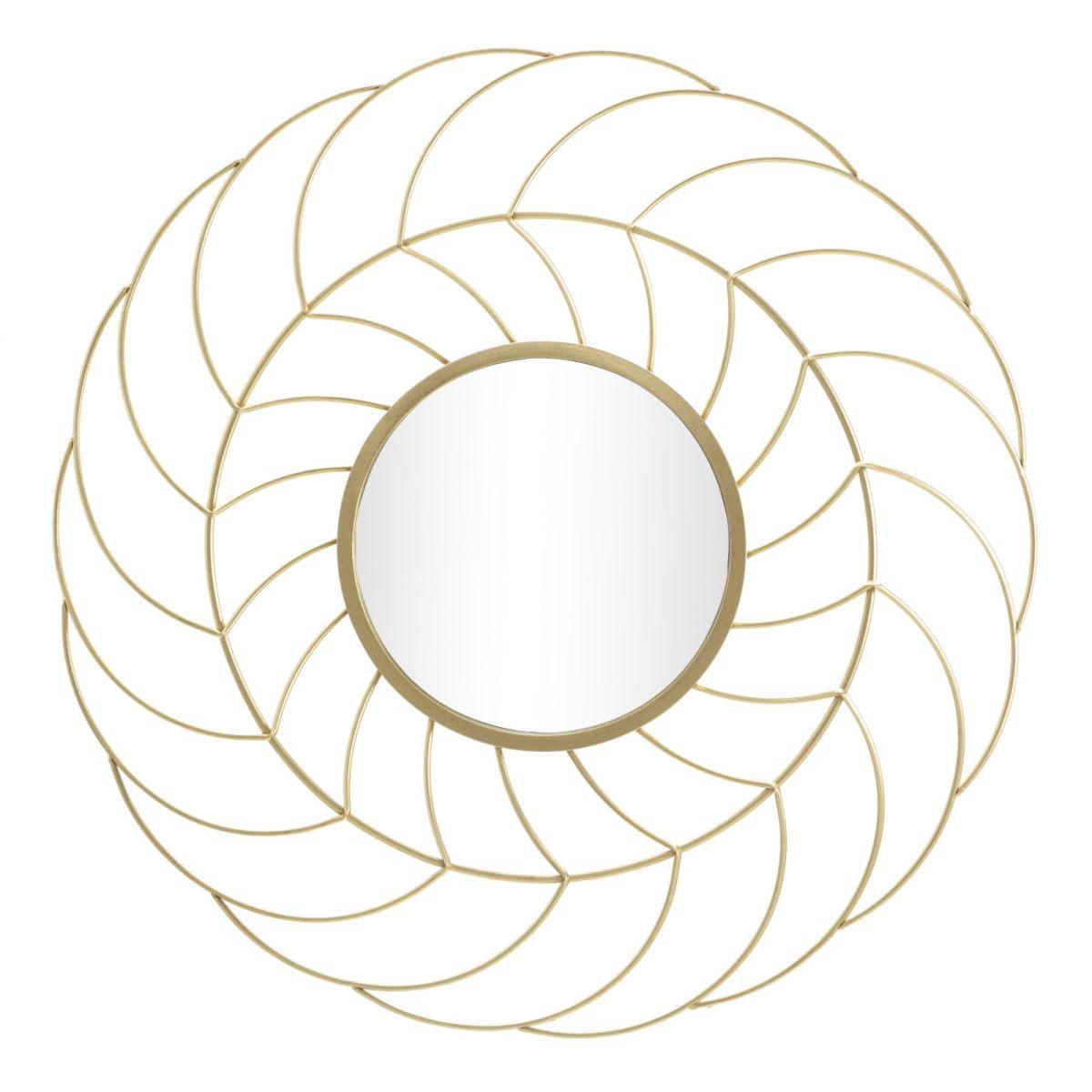Specchio Sunflower cm.Ø88x7 Misura Specchio cm.Ø33 |Mauro Ferretti