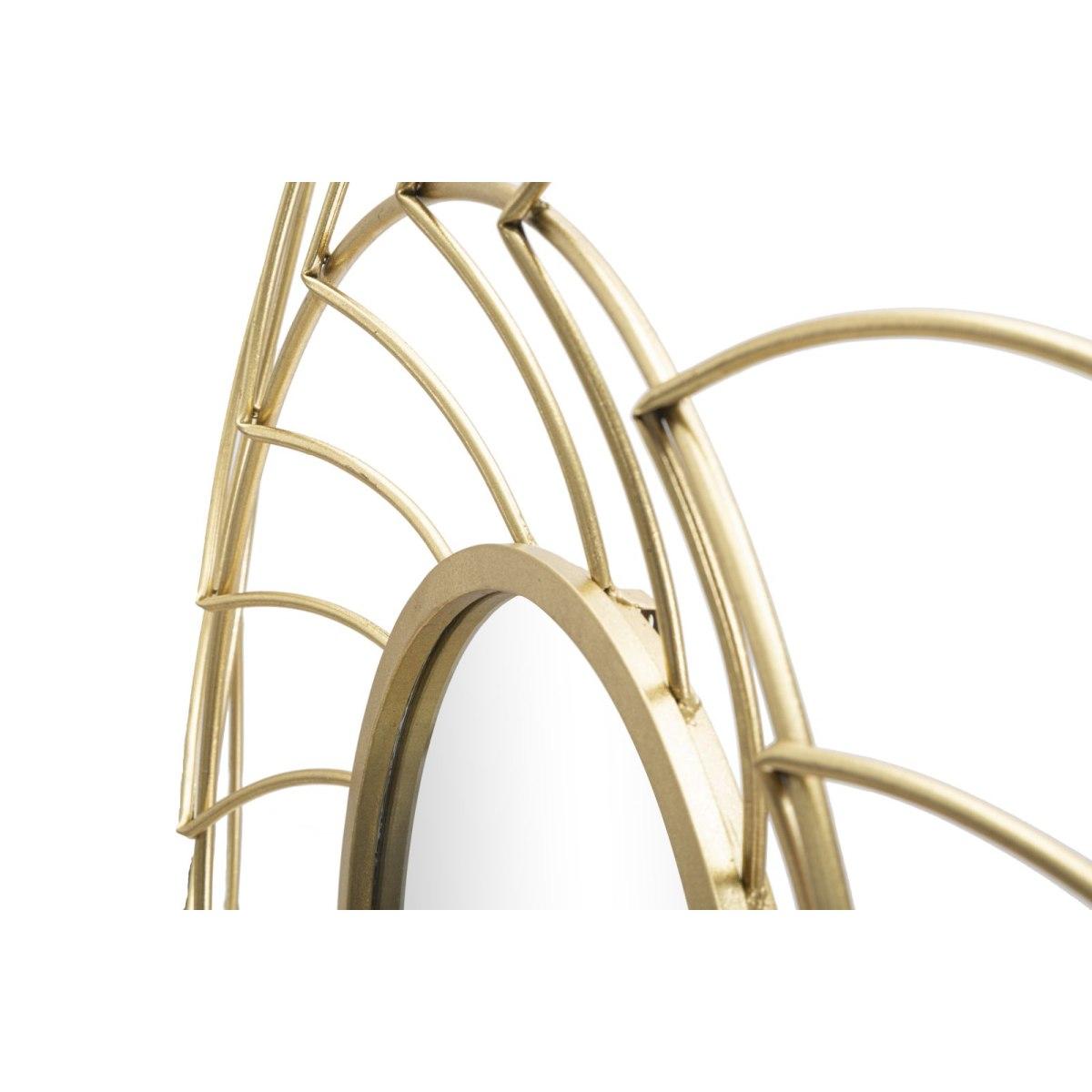 Specchio Sunflower cm.Ø88x7 Misura Specchio cm.Ø33 |Mauro Ferretti