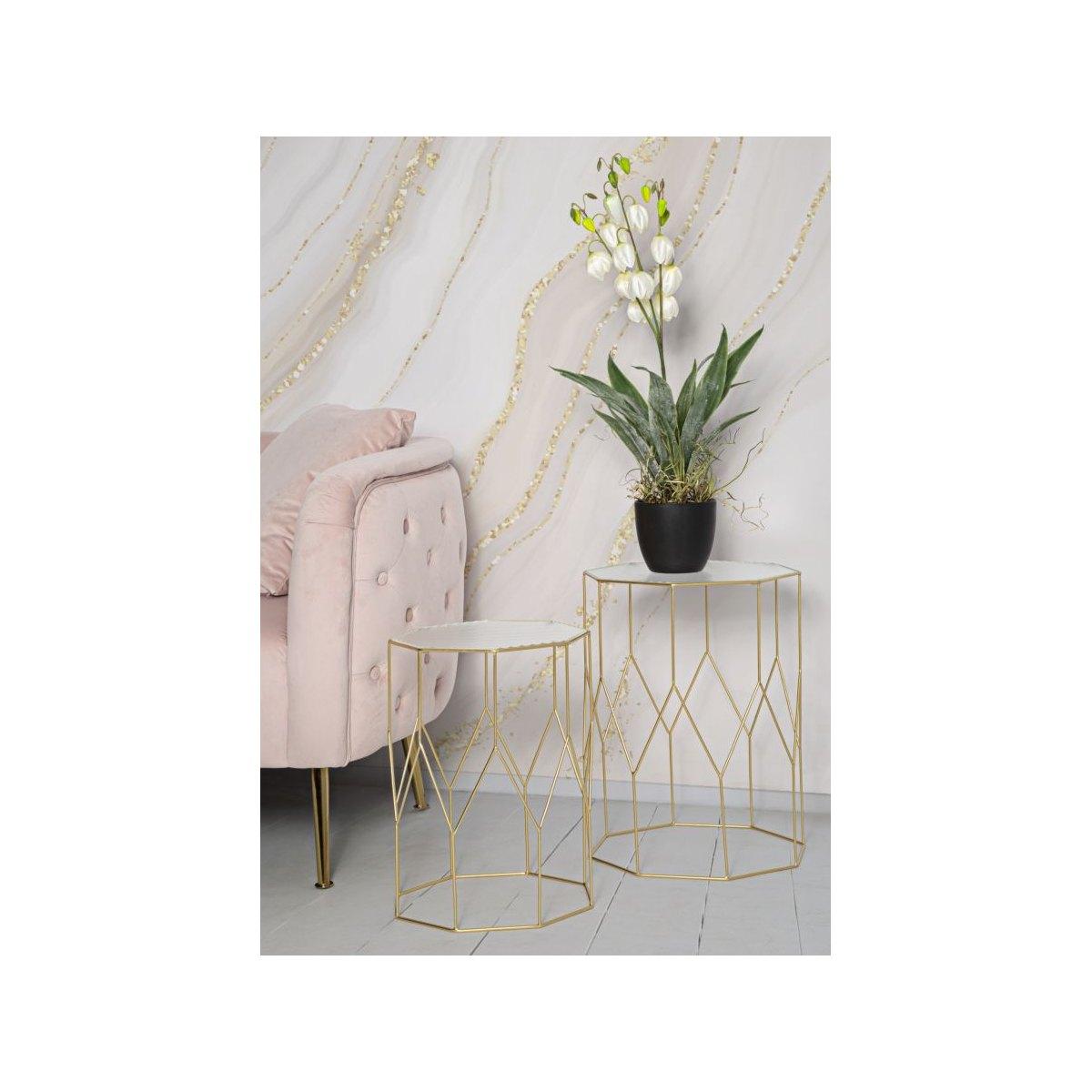 Tavolinetti New Glass Coppia cm.Ø37x47-31x42 |Mauro Ferretti