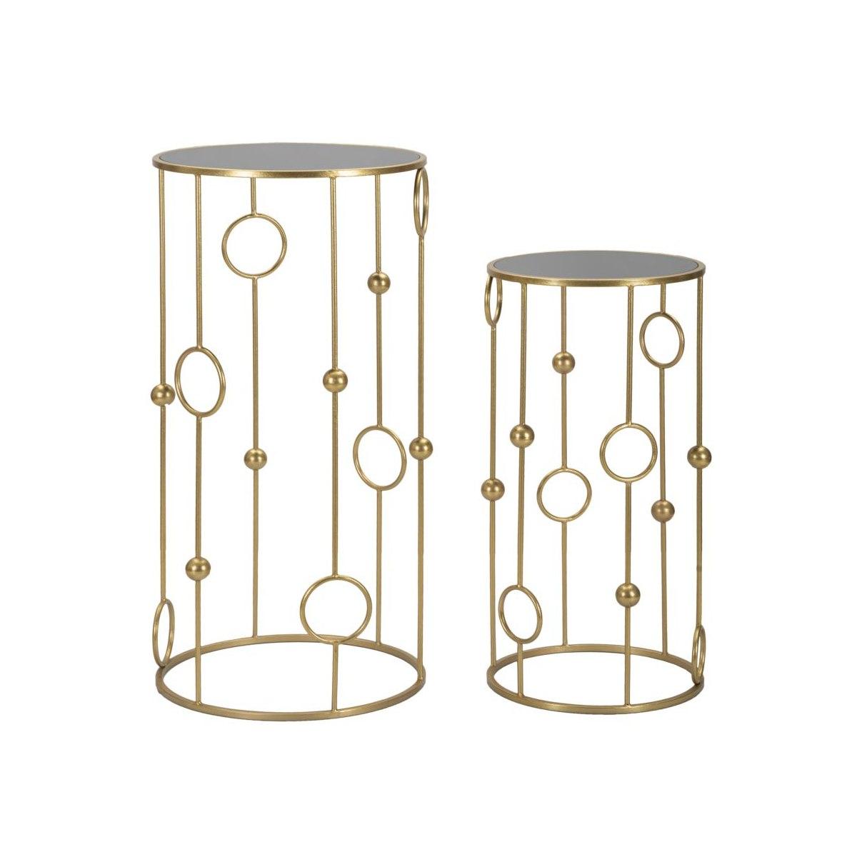 Tavolinetto Cage Coppia cm.Ø50x100-40x80 |Mauro Ferretti