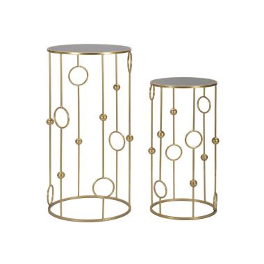 Tavolinetto Cage Coppia cm.Ø50x100-40x80 |Mauro Ferretti