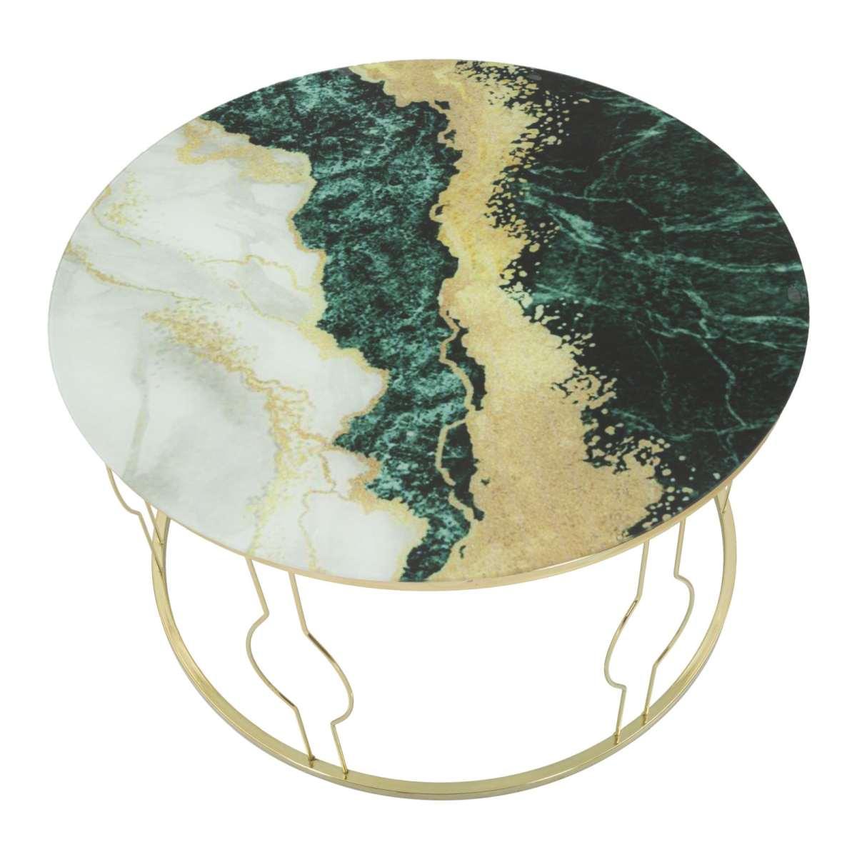 Tavolo Da Caffe' Greeny cm.Ø75x48 |Mauro Ferretti