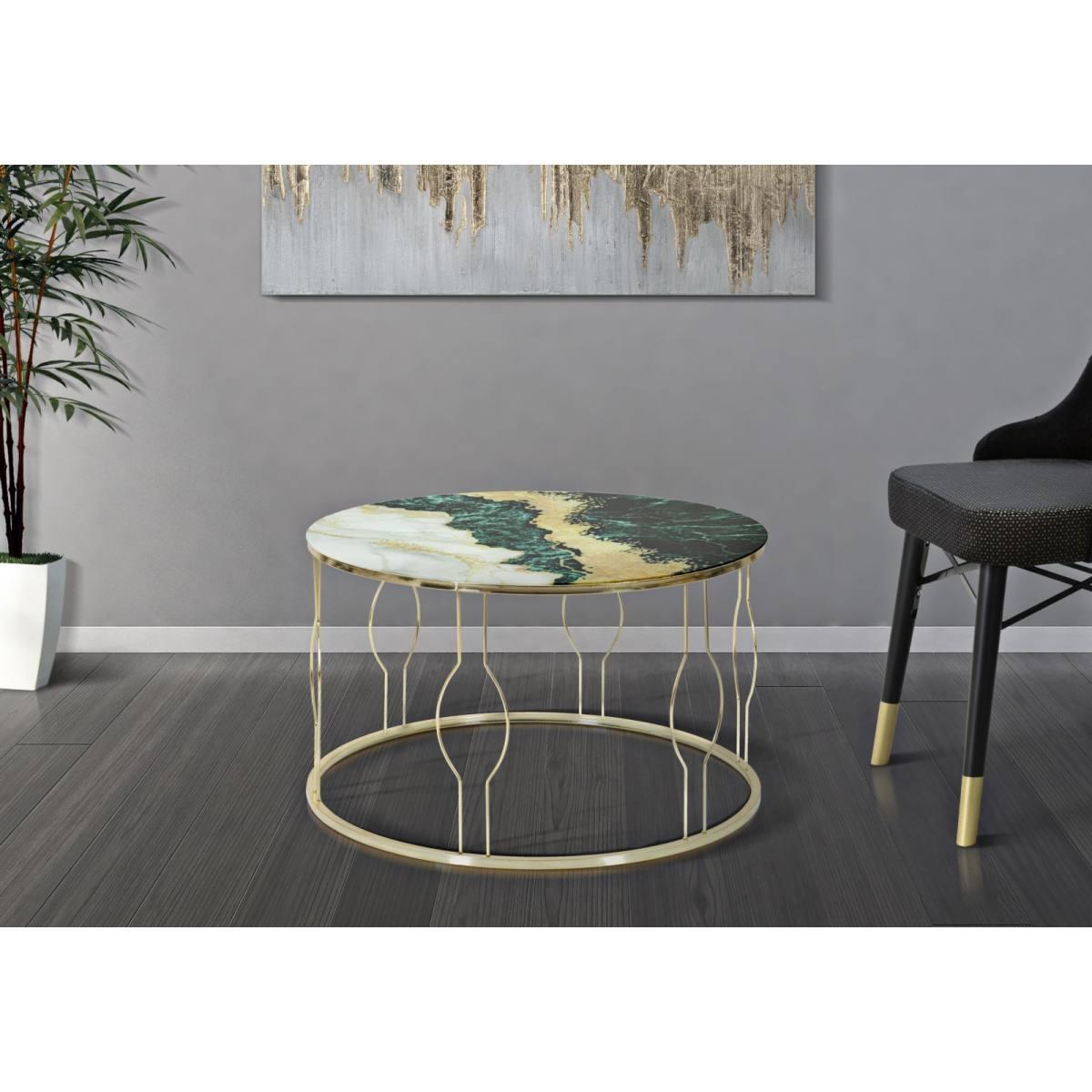 Tavolo Da Caffe' Greeny cm.Ø75x48 |Mauro Ferretti