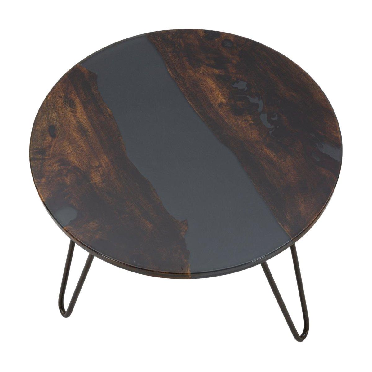 Tavolo Da Caffe' Mustang Rot. cm.Ø50x45 Legno Di Acacia Nilotica |Mauro Ferretti