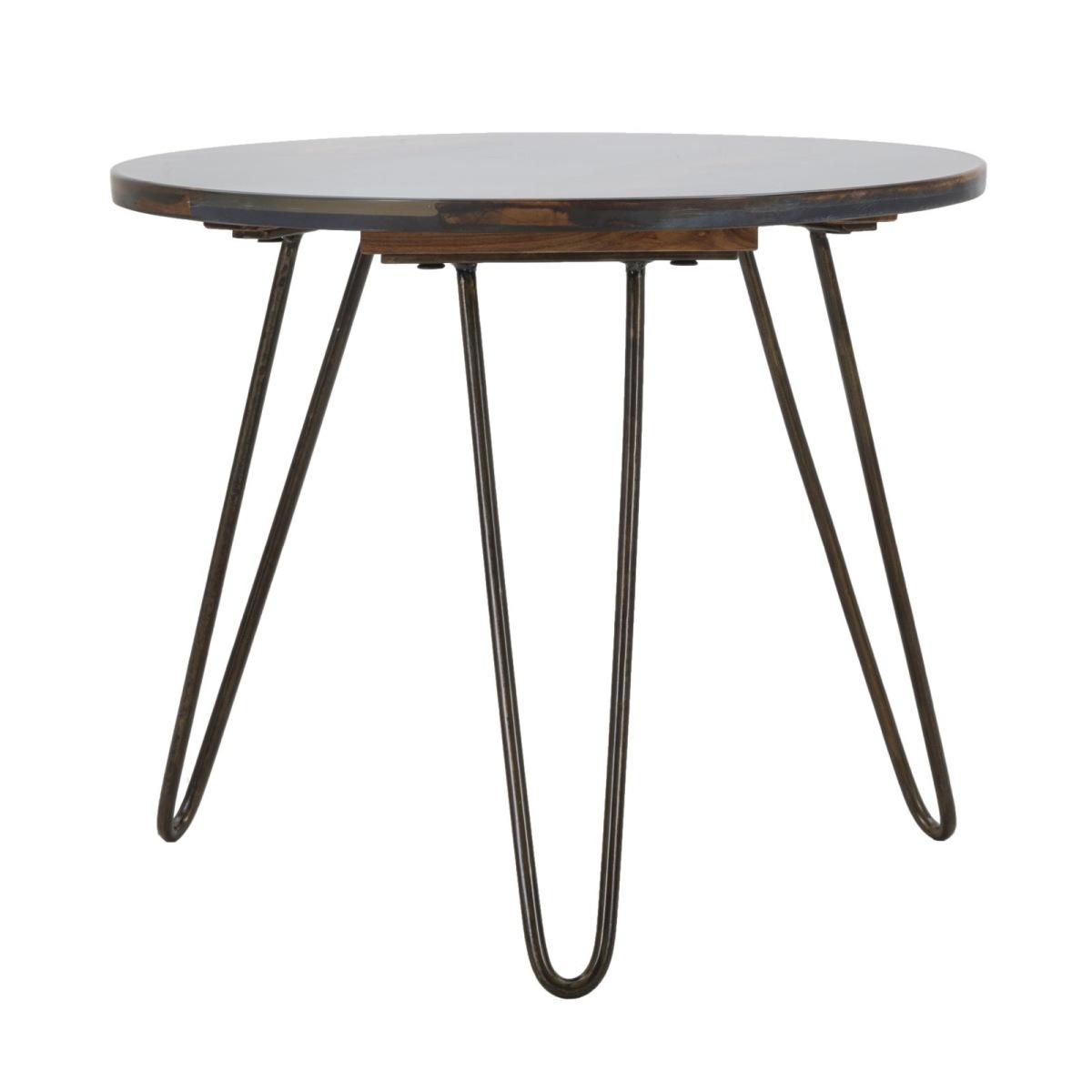 Tavolo Da Caffe' Mustang Rot. cm.Ø50x45 Legno Di Acacia Nilotica |Mauro Ferretti