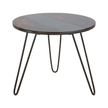 Tavolo Da Caffe' Mustang Rot. cm.Ø50x45 Legno Di Acacia Nilotica |Mauro Ferretti