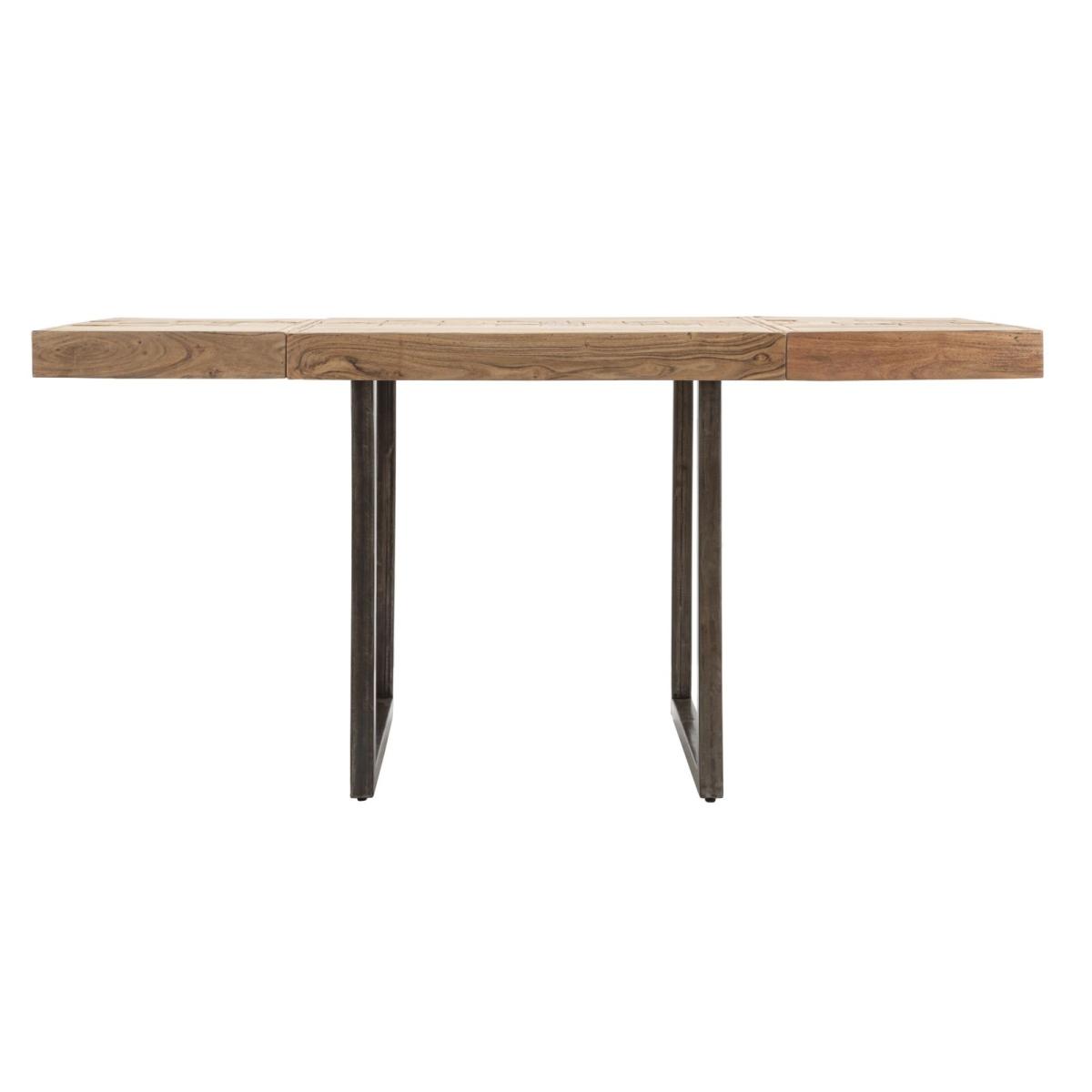 Tavolo Da Pranzo Mumbai Quad. All. cm.80x80x77-Lung. T. 160 Acacia Nilotica |Mauro Ferretti