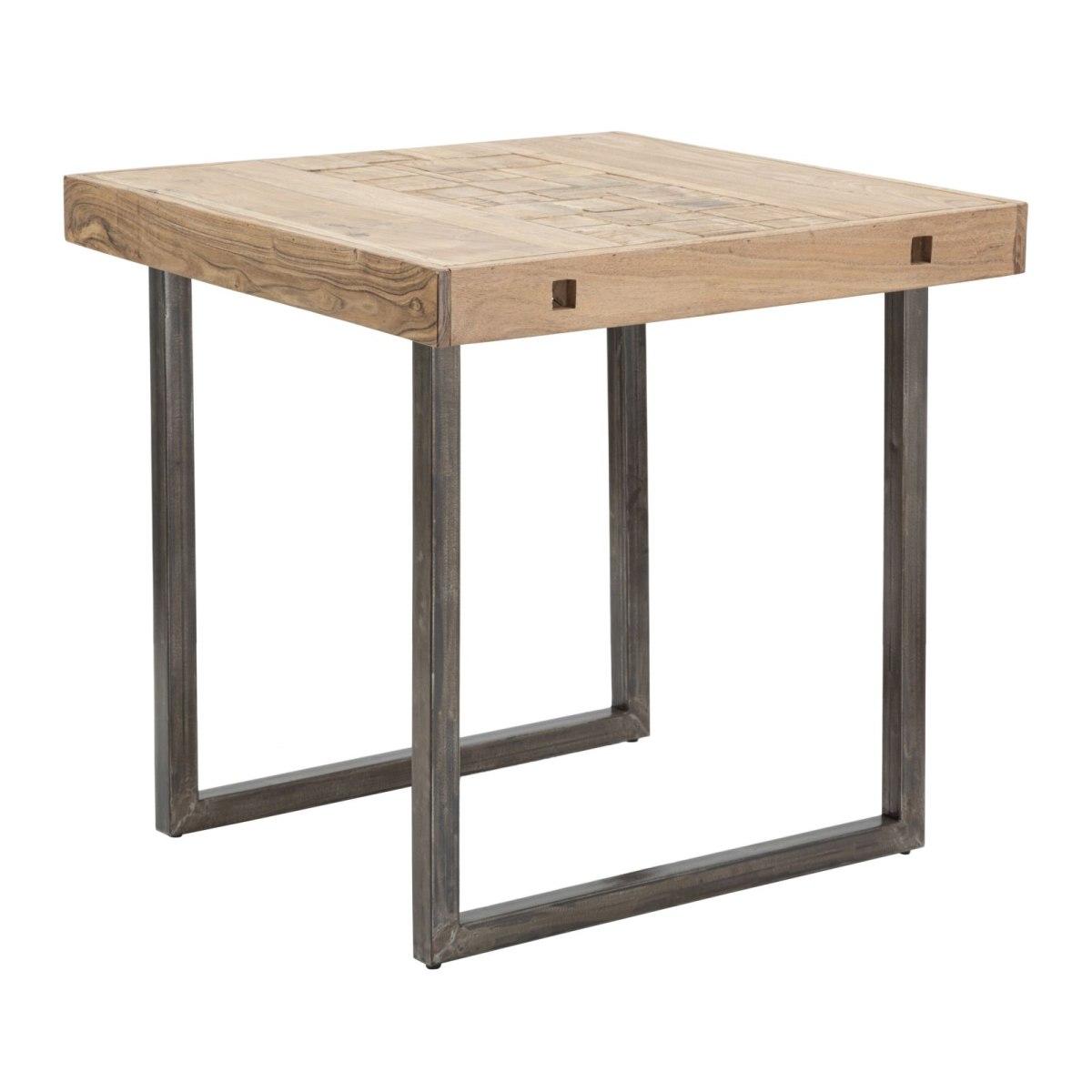 Tavolo Da Pranzo Mumbai Quad. All. cm.80x80x77-Lung. T. 160 Acacia Nilotica |Mauro Ferretti