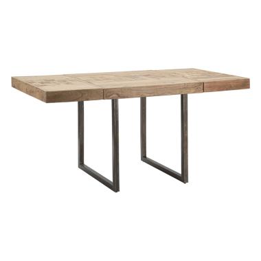 Tavolo Da Pranzo Mumbai Quad. All. cm.80x80x77-Lung. T. 160 Acacia Nilotica |Mauro Ferretti