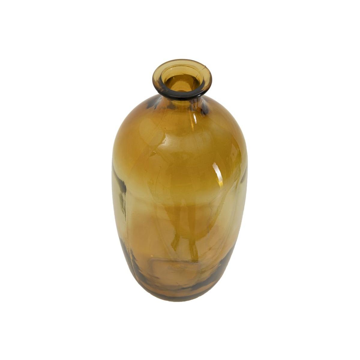 Vaso Botella Napoles Vetro Riciclato Orange cm.Ø16x38 Made In Spain |Mauro Ferretti