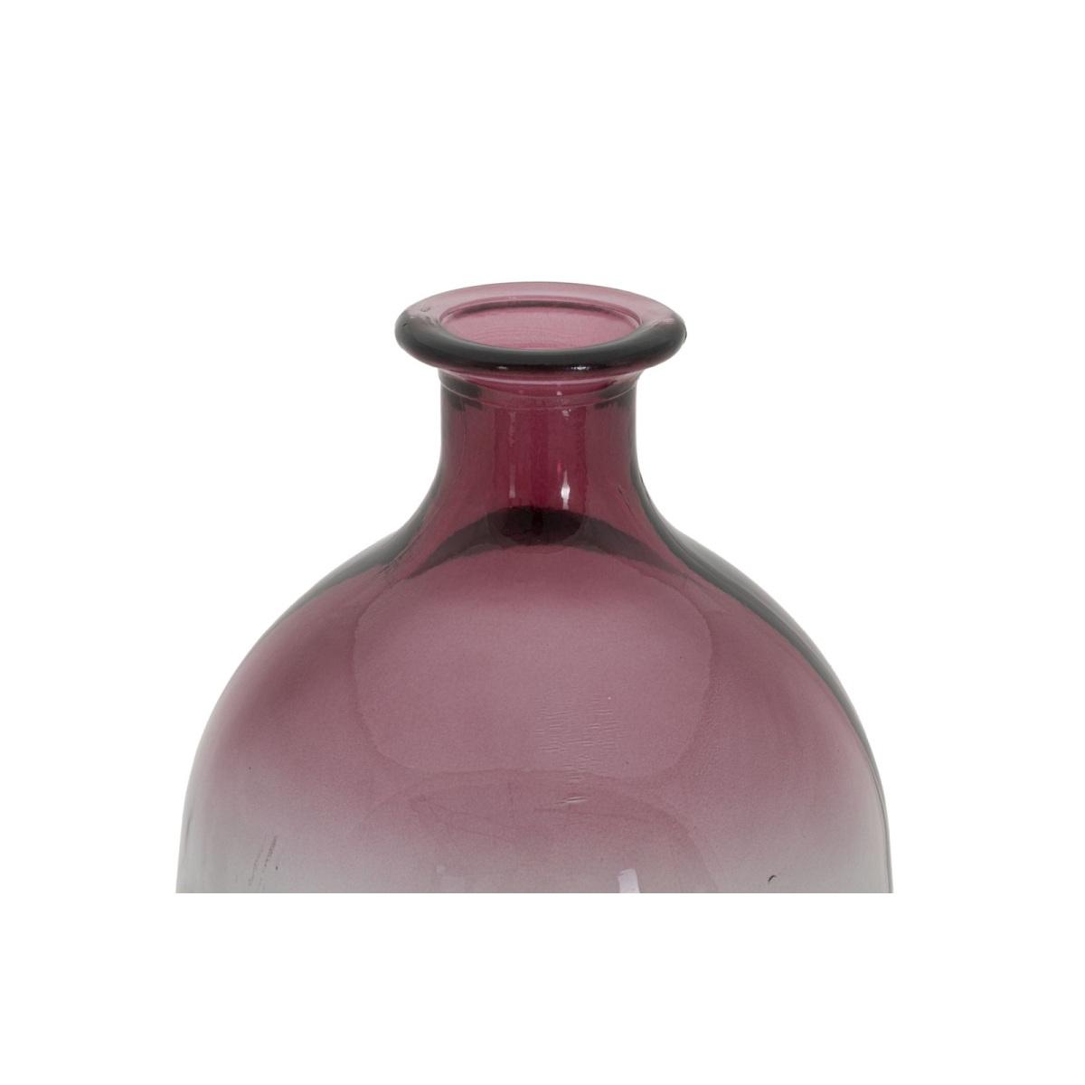 Vaso Botella Napoles Vetro Riciclato Red cm.Ø16x38 Made In Spain |Mauro Ferretti