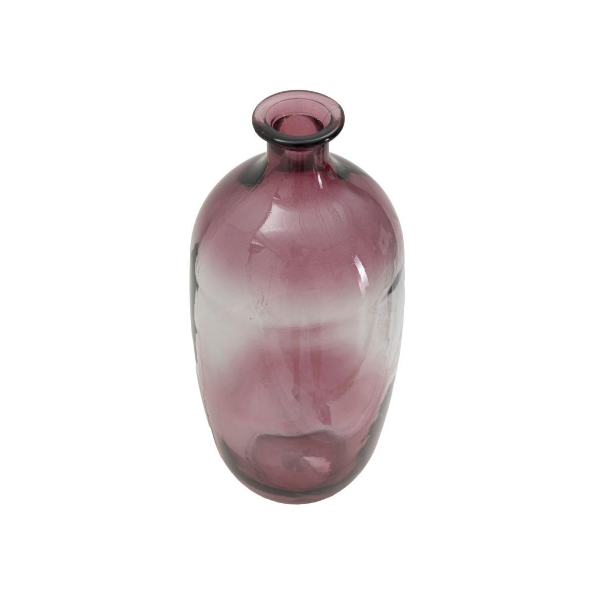 Vaso Botella Napoles Vetro Riciclato Red cm.Ø16x38 Made In Spain |Mauro Ferretti