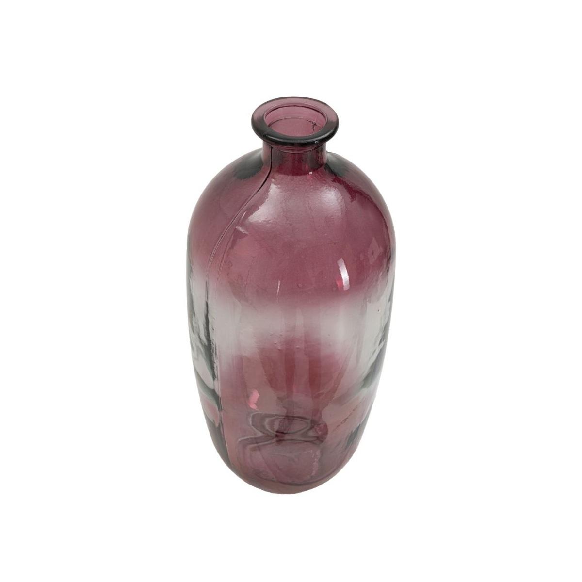 Vaso Botella Napoles Vetro Riciclato Red cm.Ø19x45 Made In Spain |Mauro Ferretti