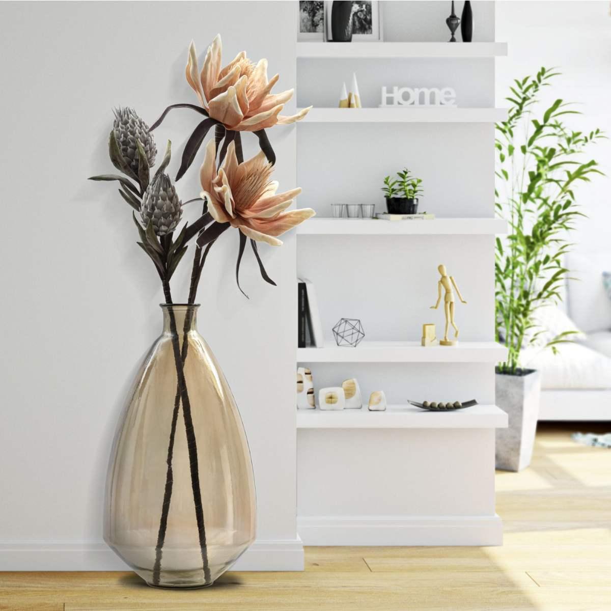 Vaso Jarron Adobe Vetro Riciclato cm.Ø33x60 Made In Spain |Mauro Ferretti