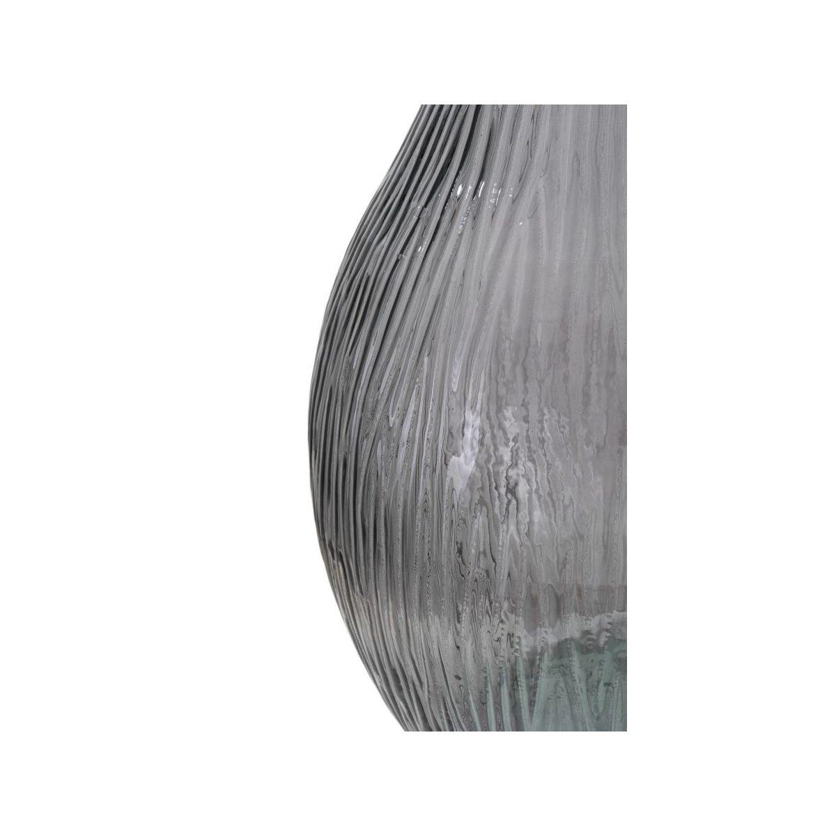 Vaso Jarron Arabe Low Vetro Riciclato Fumo cm.Ø34x75 Made In Spain |Mauro Ferretti