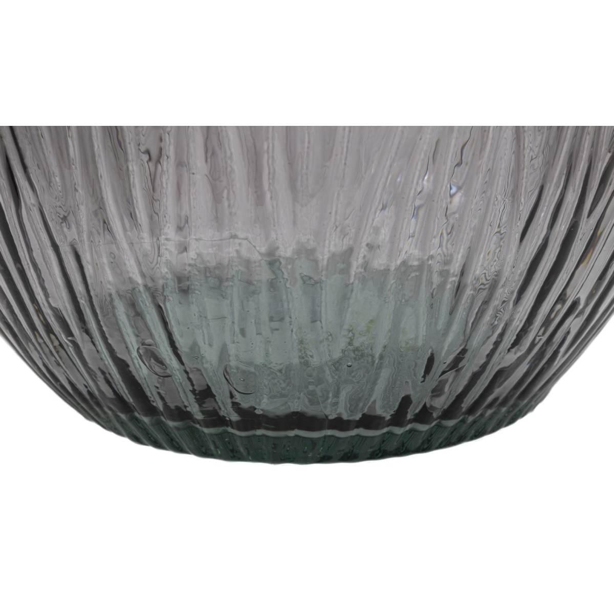 Vaso Jarron Arabe Low Vetro Riciclato Fumo cm.Ø34x75 Made In Spain |Mauro Ferretti