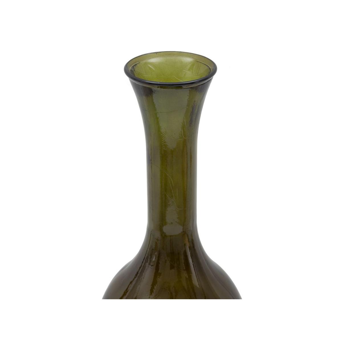 Vaso Jarron Vetro Riciclato Green cm.Ø30x100 Made In Spain |Mauro Ferretti