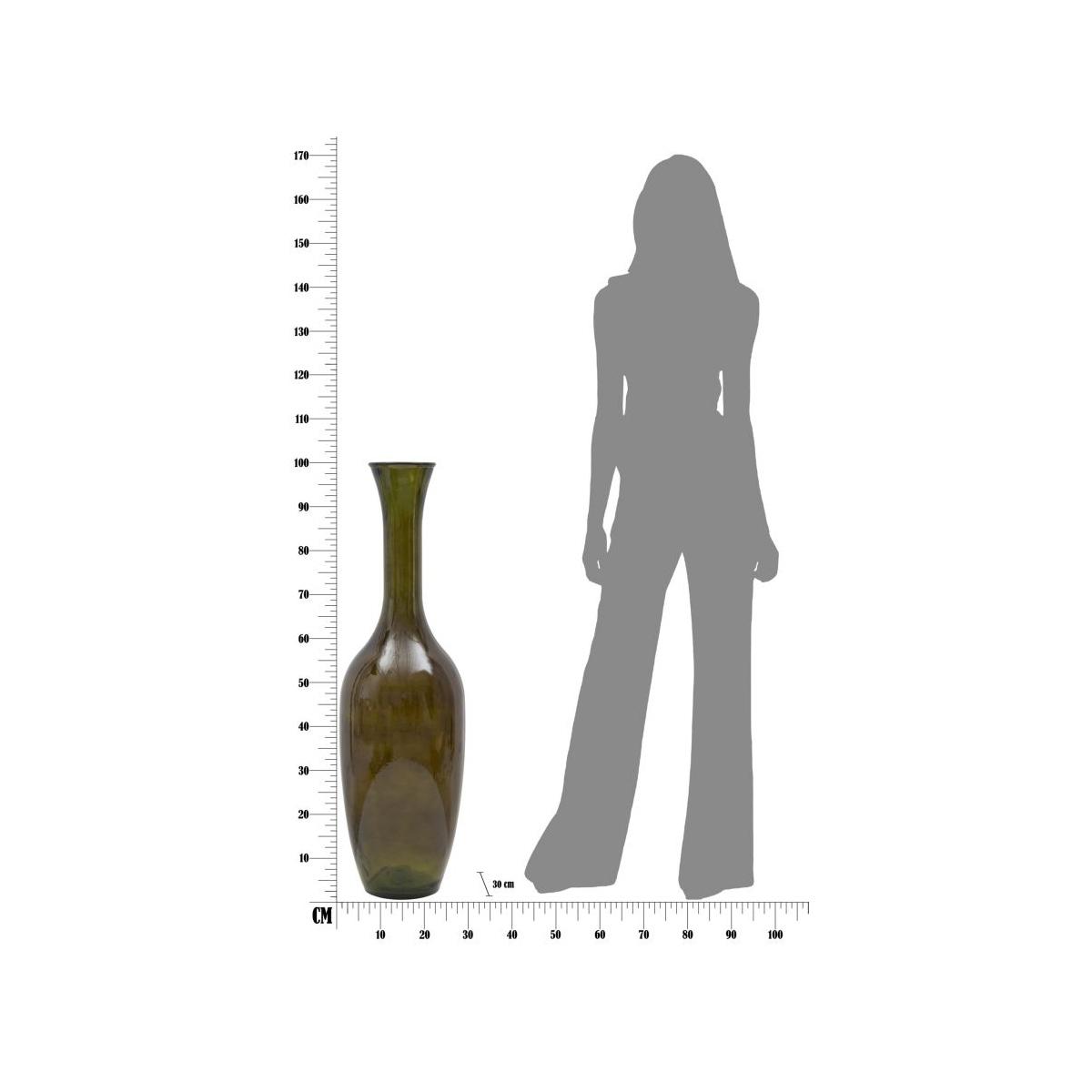 Vaso Jarron Vetro Riciclato Green cm.Ø30x100 Made In Spain |Mauro Ferretti