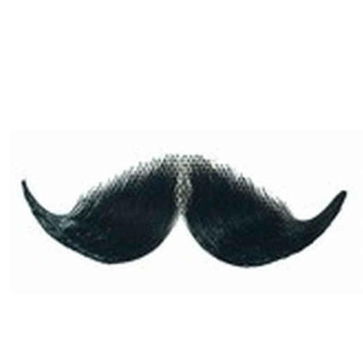 Baffi Castani con Adesivo |Orlob