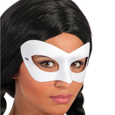 Maschera Viso Mezzo Volto Intessuto Bianco |Carnival Toys