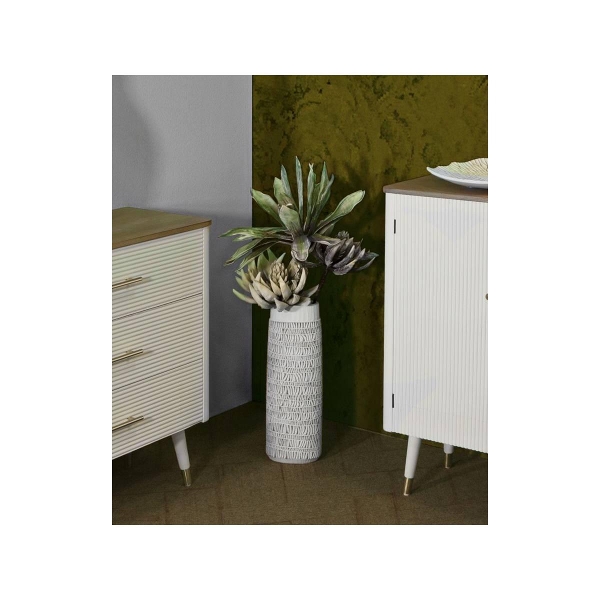 Vaso Resina Nairobi Oval cm.19x12x50 |Mauro Ferretti