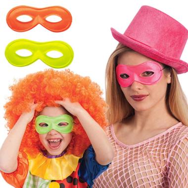 Maschera Viso Tessuto 4 Colori Fluo |Carnival Toys