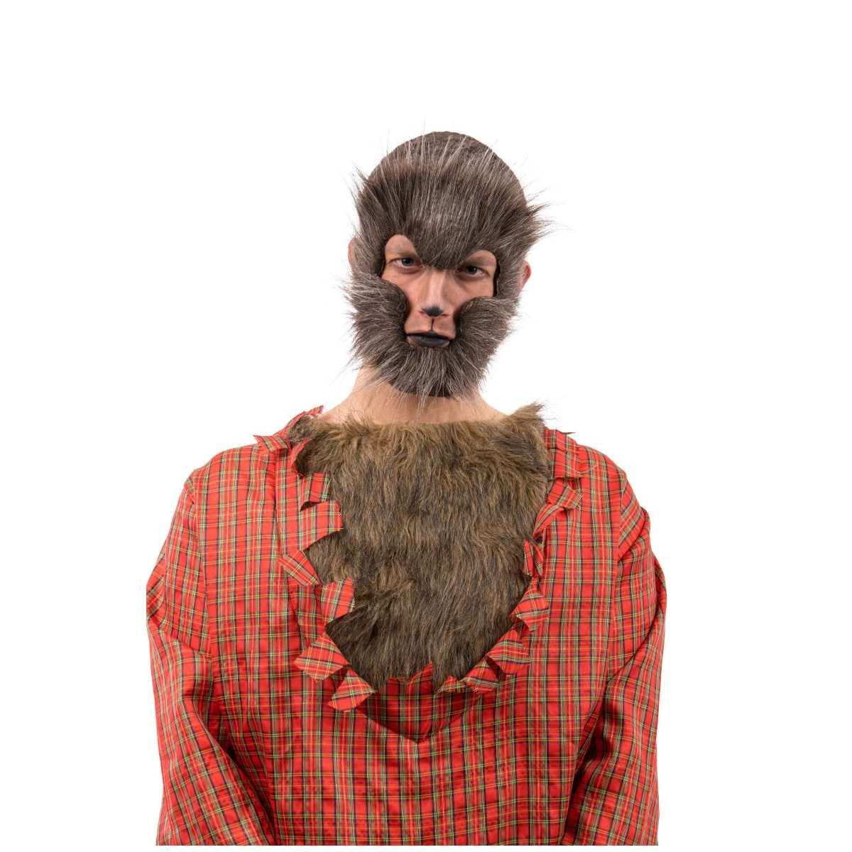 Maschera Viso Lattice Lupo Licantropo Pelosa |Carnival Toys