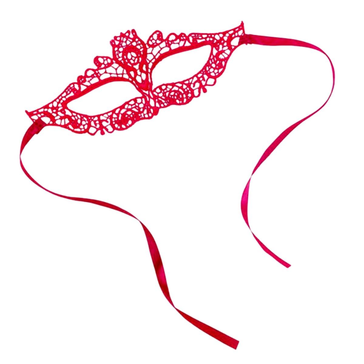 Maschera Viso Tessuto Macrame Rosa Fluo |Carnival Toys