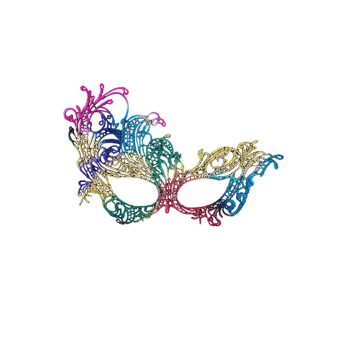 Maschera Viso Tessuto Macrame Multicolor |Carnival Toys