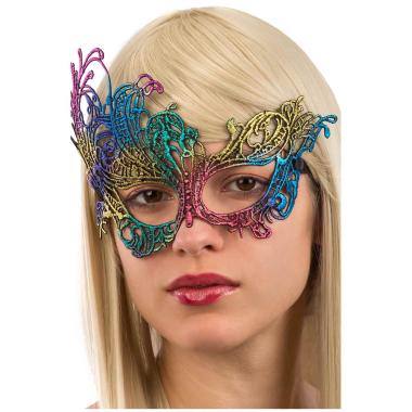 Maschera Viso Tessuto Macrame Multicolor |Carnival Toys