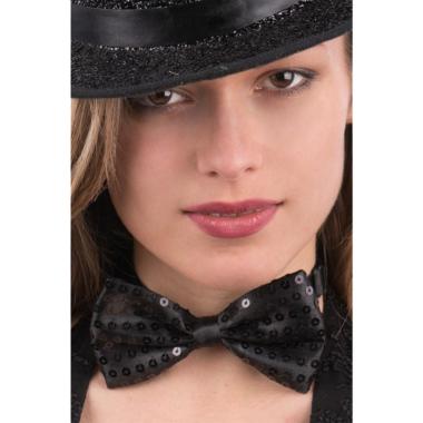 Papillon Paillettes Nero cm.12xh7 |Carnival Toys