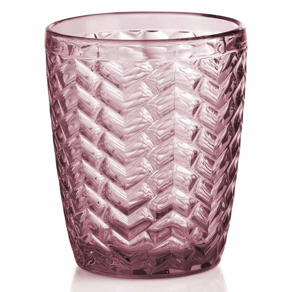 Bicchiere Vetro Singolo Acqua Bali Rosa ml.270