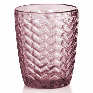 Bicchiere Vetro Singolo Acqua Bali Rosa ml.270