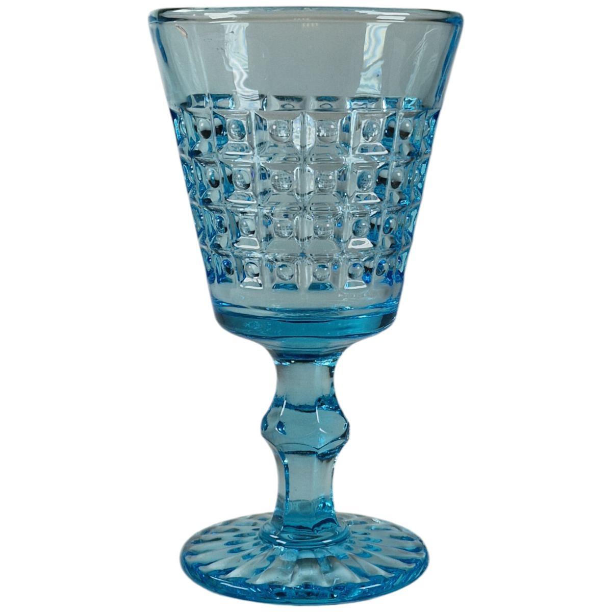 Bicchiere Vetro Singolo Calice Windsor Azzurro ml.240 | Allreds