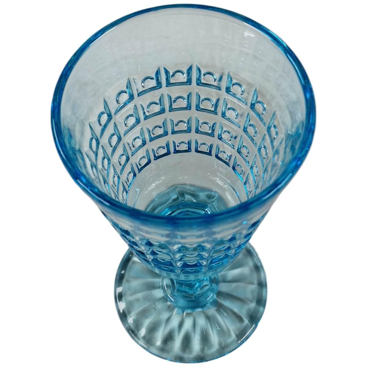 Bicchiere Vetro Singolo Calice Windsor Azzurro ml.240 | Allreds